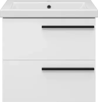 Тумба под раковину Misty Ненси П-Нен-09060-012Я 57 см, подвесная, белый матовый