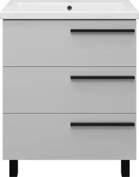 Тумба под раковину Misty Ненси П-Нен-07070-503Я 67 см, напольная, серый матовый