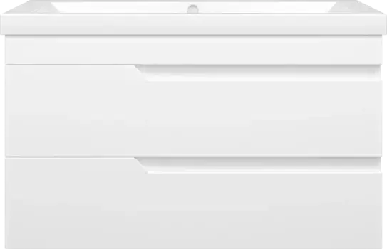 Тумба под раковину Misty Софт П-Соф-01090-011П2Я 88 см, подвесная, белый глянец