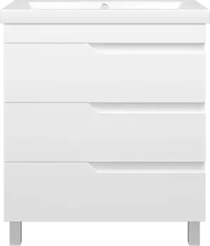 Тумба под раковину Misty Софт П-Соф-01075-0113Я 72 см, напольная, белый глянец