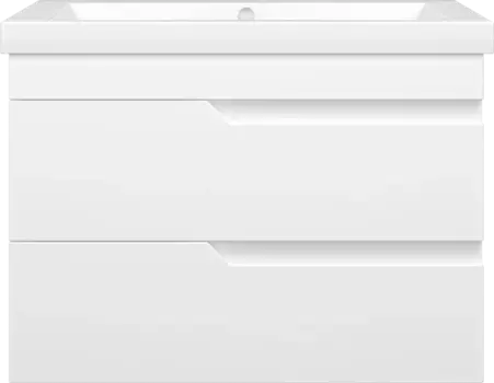 Тумба под раковину Misty Софт П-Соф-01075-011П2Я 72 см, подвесная, белый глянец