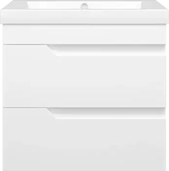 Тумба под раковину Misty Софт П-Соф-01060-011П2Я 56 см, подвесная, белый глянец