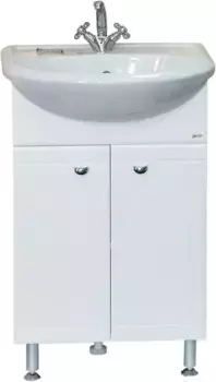 Тумба под раковину Misty Уют Э-Уют01045-01Пр 43,5 см, напольная, белый глянец