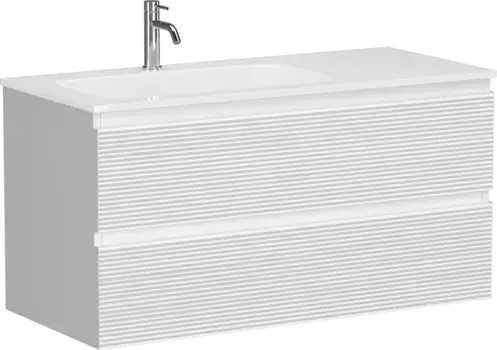 Тумба под раковину Sancos Folk FL100LW 99,5 см L, подвесная, белый матовый