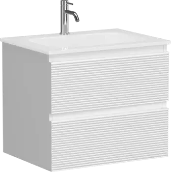 Тумба под раковину Sancos Folk FL60W 59 см, подвесная, белый матовый