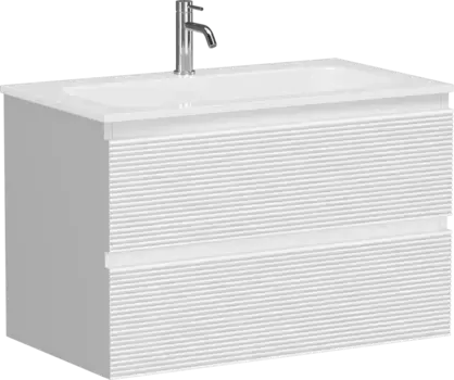 Тумба под раковину Sancos Folk FL80W 79 см, подвесная, белый матовый