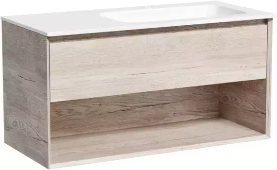 Тумба под раковину Sancos Marmi 1.0 MR1.0100REG 99,5 см R, подвесная, дуб галифакс