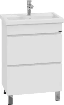 Тумба под раковину Санта Марс 700291 56,4 см, напольная, белый глянец