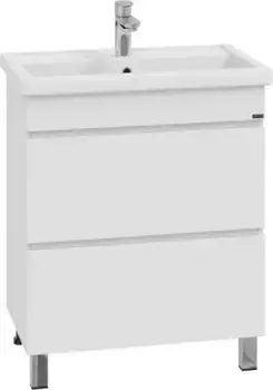 Тумба под раковину Санта Марс 700293 66,4 см, напольная, белый глянец