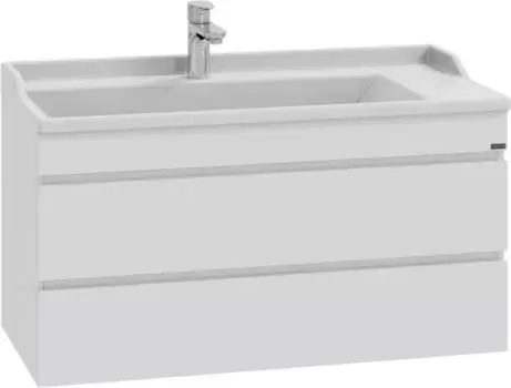 Тумба под раковину Санта Марс 700299 98,2 см, подвесная, белый глянец