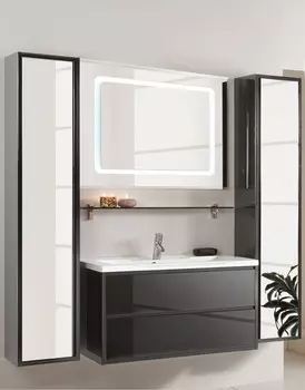 Тумба Римини 100 черный глянец Акватон 1A134501RN950