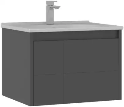Тумба с раковиной антрацит матовый 65 см ORKA Likya 5002493