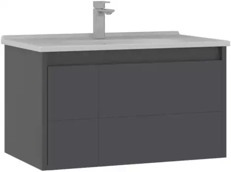 Тумба с раковиной антрацит матовый 80 см ORKA Likya 5002491