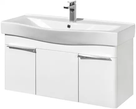 Тумба с раковиной белый глянец 100 см Акватон Беверли 1A2367K0BV010