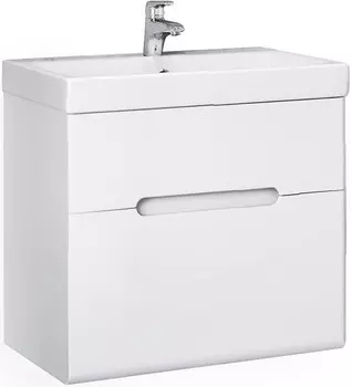 Тумба с раковиной белый 50 см Jorno Moduo Slim Mod.01.50/P/W + P-UM-MOD5OSL/1