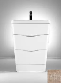 Тумба с раковиной белый дуб 65 см BelBagno Piramide PIRAMID-650-2C-PIA-WO-T