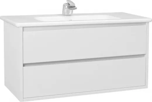 Тумба с раковиной белый глянец 100,4 см Bellezza Лоренцо 4639117270011 + 4660018641235