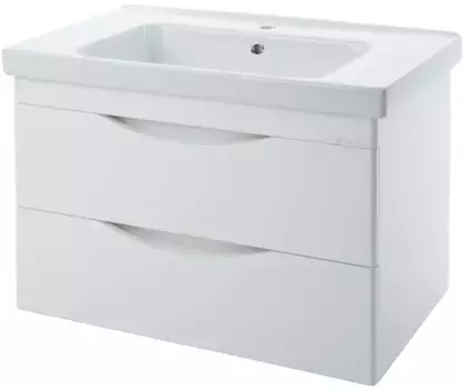 Тумба с раковиной белый глянец 100,5 см Bellezza Санриса 4630117270018 + 4660018641259