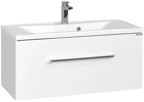 Тумба с раковиной белый глянец 100 см Акватон Мадрид 1A1269K0MA010