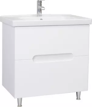 Тумба с раковиной белый глянец 100 см Bellezza Андрэа 4639017110011 + 5902115715297