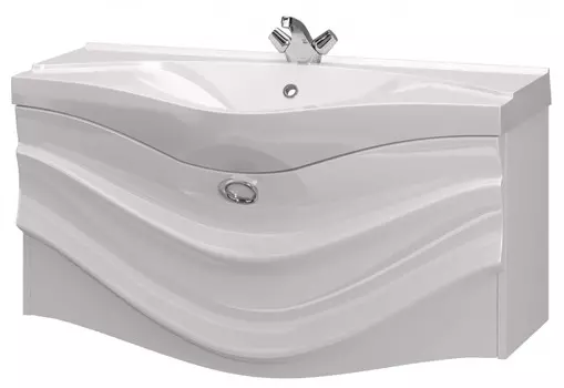 Тумба с раковиной белый глянец 110 см Aima Design Eclipse У40418