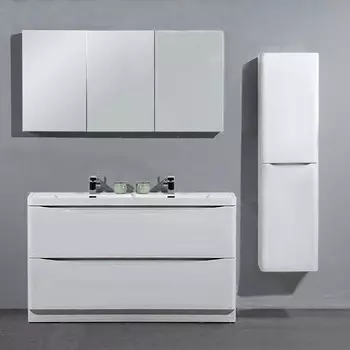 Тумба с раковиной белый глянец 120 см BelBagno Ancona-N ANCONA-N-1200-2C-PIA-2-BL-EA-1200-LVB-T