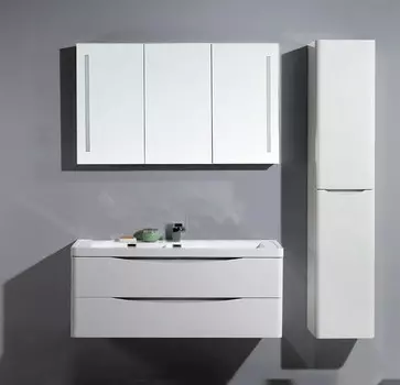Тумба с раковиной белый глянец 120 см BelBagno Ancona-N ANCONA-N-1200-2C-SO-BL-EA-1200-LVB-T