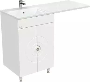 Тумба с раковиной белый глянец 120 см Onika Космос 106019 + 612001