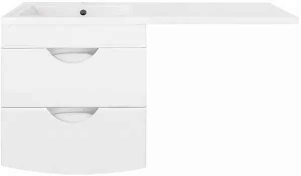 Тумба с раковиной белый глянец 120 см Style Line Жасмин 2 ЛС-00000577 + СС-00000367