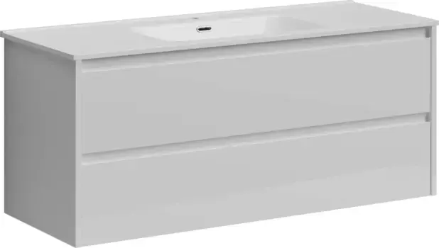 Тумба с раковиной белый глянец 121 см Sancos Libra LB120-1W + CN7006
