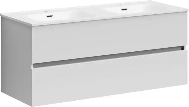 Тумба с раковиной белый глянец 121 см Sancos Urban UR120-2W + CN7004