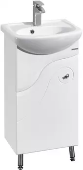 Тумба с раковиной белый глянец 45 см Акватон Колибри 1A0652K0KO01L