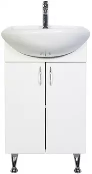 Тумба с раковиной белый глянец 46 см Orange Роса RO-45TUW+RA