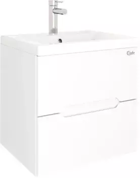 Тумба с раковиной белый глянец 50 см Onika Айленд 105021 + 4630055557578