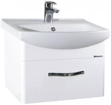 Тумба с раковиной белый глянец 55,5 см Bellezza Анкона 4639608190019 + 4690311045010