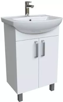 Тумба с раковиной белый глянец 55 см IDDIS Optima Home OPH55WFi95K