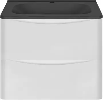 Тумба с раковиной белый глянец 59,4 см Vincea Paola VMC-2P600GW + VCB-2VP600B