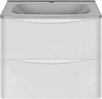 Тумба с раковиной белый глянец 59,4 см Vincea Paola VMC-2P600GW + VCB-2VP600G