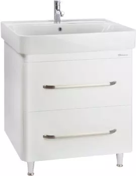 Тумба с раковиной белый глянец 60,5 см Bellezza Олимпия 4639309110019 + 4640021061152