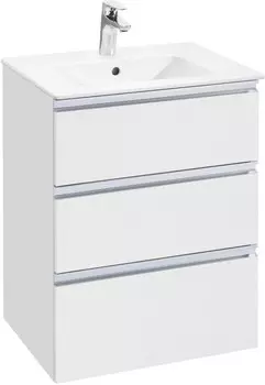 Тумба с раковиной белый глянец 60,5 см Roca The Gap 857552806 + 32799E000