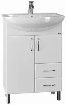 Тумба с раковиной белый глянец 60 см Санта Грация 201020 + GPACIYA60