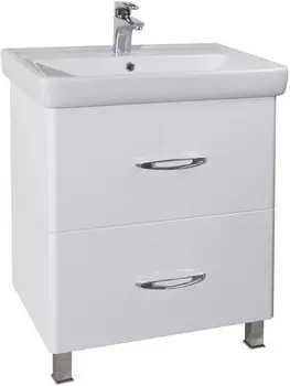 Тумба с раковиной белый глянец 60 см Bellezza Джела 4639809110014 + 4620000148562