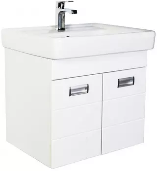 Тумба с раковиной белый глянец 60 см Orange Таис TP2-TUW+RA