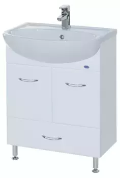 Тумба с раковиной белый глянец 61,5 см Bellezza Уют 4635009070011 + 4620008192772