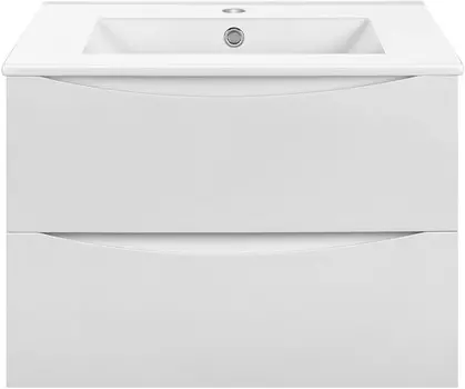 Тумба с раковиной белый глянец 61,5 см Vincea Mia VMC-2MC600GW + VBS-13960