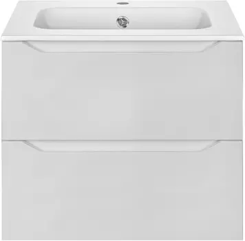 Тумба с раковиной белый глянец 61 см Vincea Norma VMC-2N600GW + VCB-2N600W