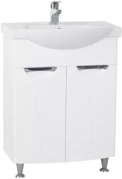 Тумба с раковиной белый глянец 65,5 см Bellezza Глория 4639510000017 + 4640021060940