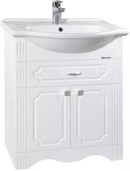 Тумба с раковиной белый глянец 65,5 см Bellezza Кантри 4639910090014 + 4607104872197