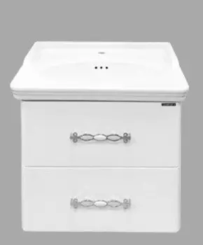 Тумба с раковиной белый глянец 65 см Comforty Неаполь 00004148729