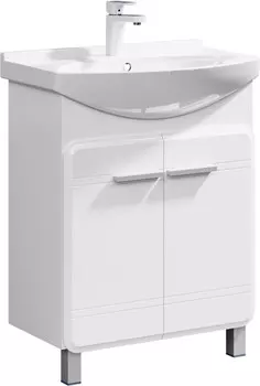 Тумба с раковиной белый глянец 66 см Aqwella Corsica Kor.01.06 + 4640021062296
